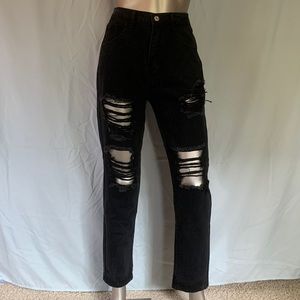Black Straight Leg Jeans